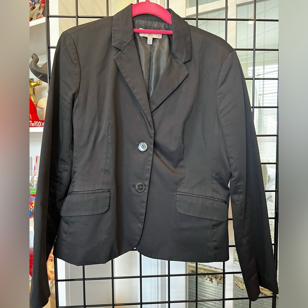 VGUC Talbots black blazer size 12
